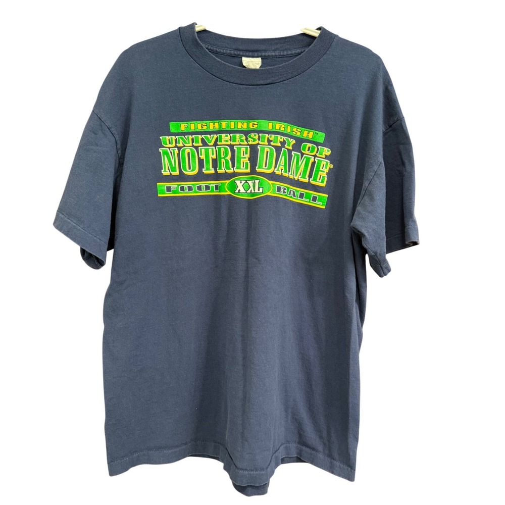 Vintage 90s Notre Dame Fighting Irish Football‎ T-Shirt Alabama Sportswear XL